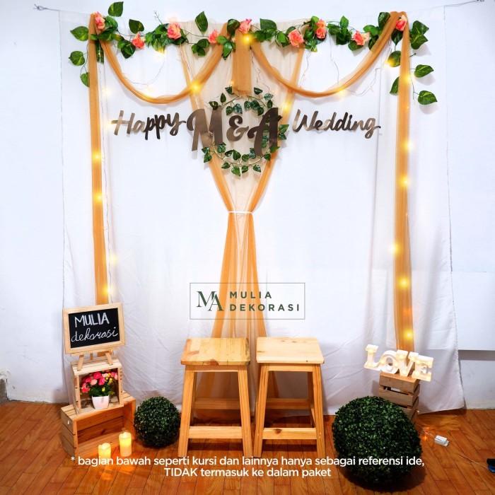 Dekorasi Lamaran Tunangan Backdrop Nikahan Photobooth Diy Akad Nikah F