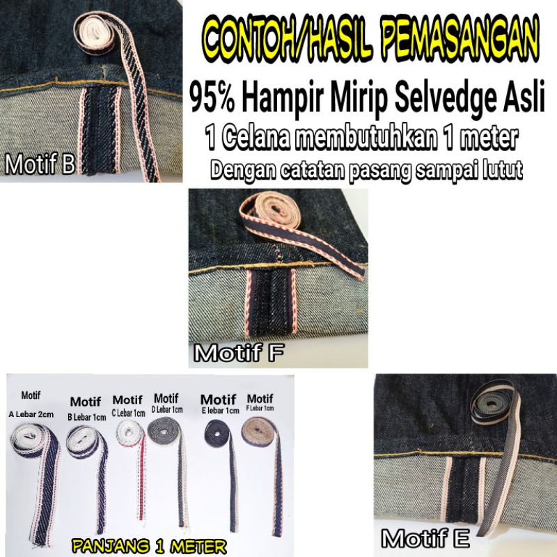 Tali pita piterban veterban custom selvedge