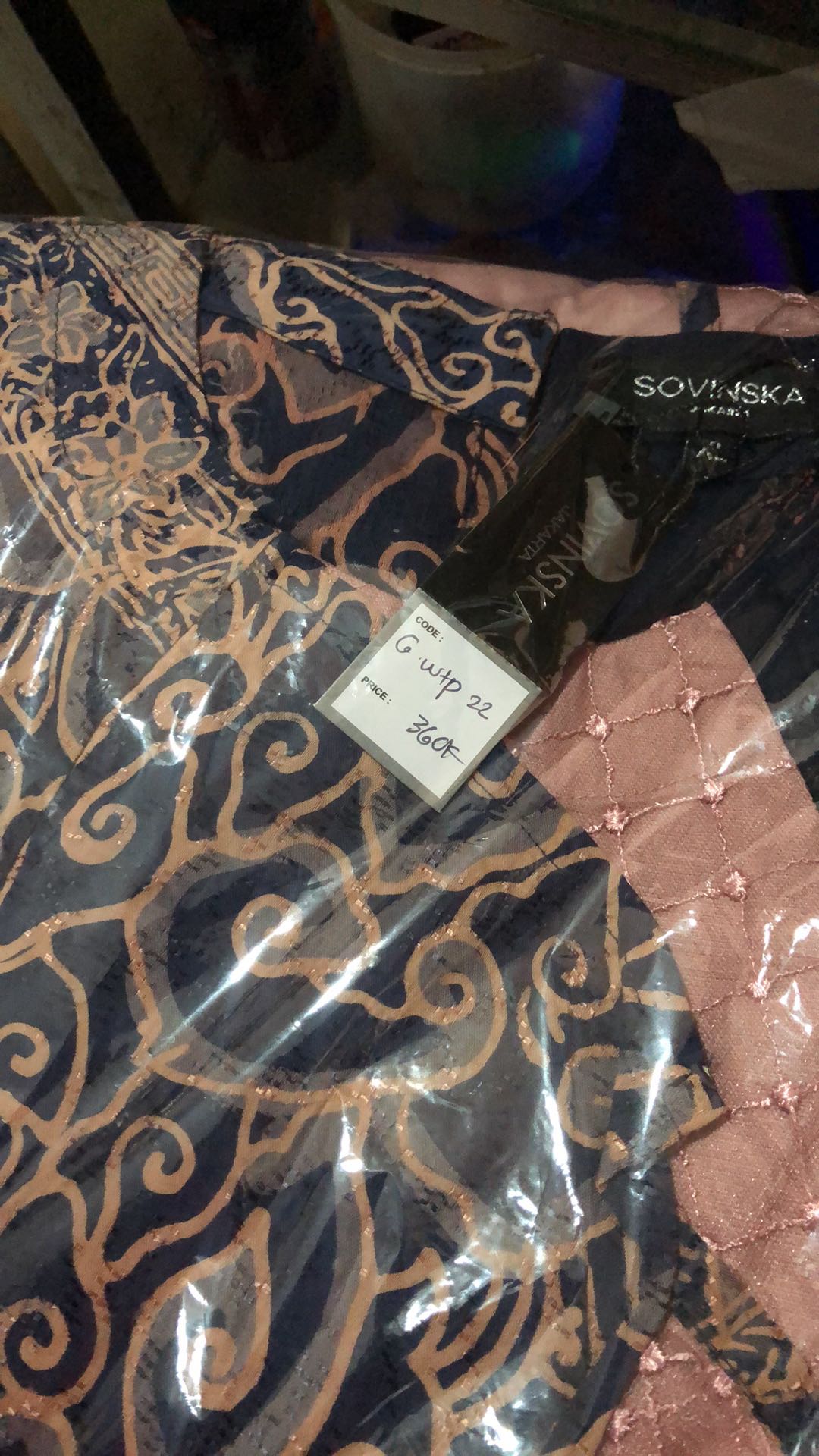 Gamis Batik Wtp 22 Mm Navi