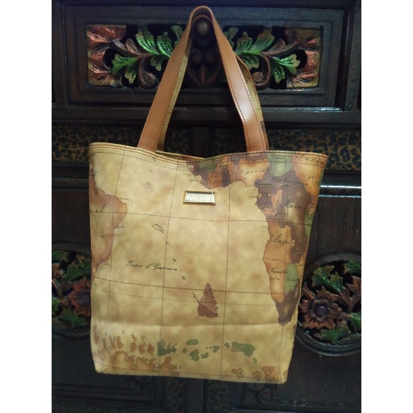 Tas handbag Imfort motif peta/tas Monza like new brand prima classe