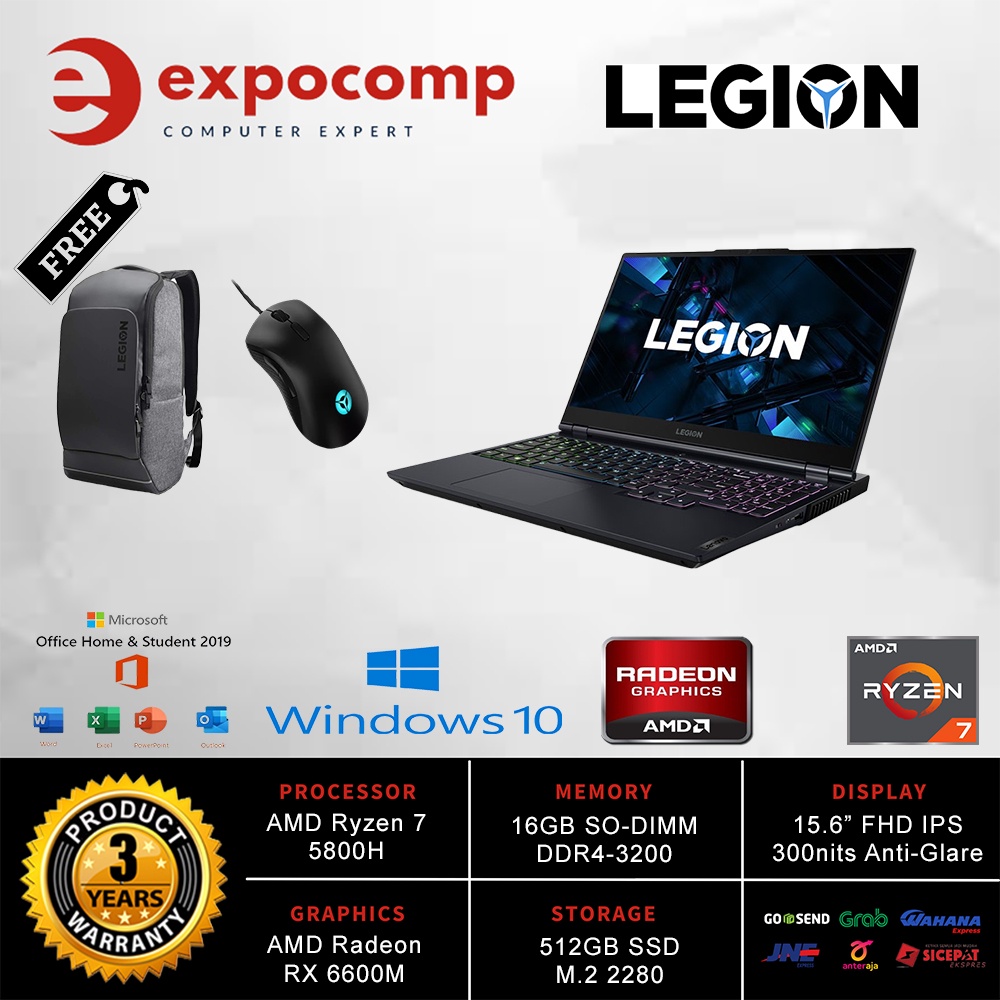LAPTOP LENOVO LEGION 5-15ACH6A 16ID BLUE AMD R7-5800