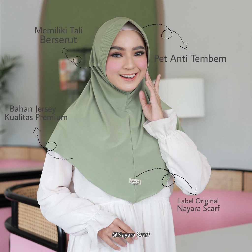 JILBAB INSTAN SERUT JERSEY PREMIUM | BERGO SERUT