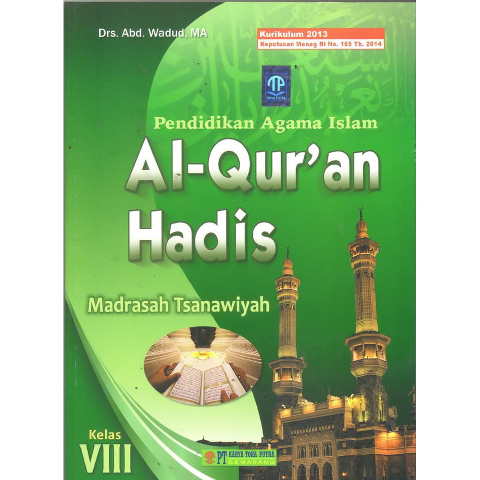 Jual Buku Siswa Kelas 8 MTS Al Quran Hadis Qurdis - Toha Putra Edisi ...