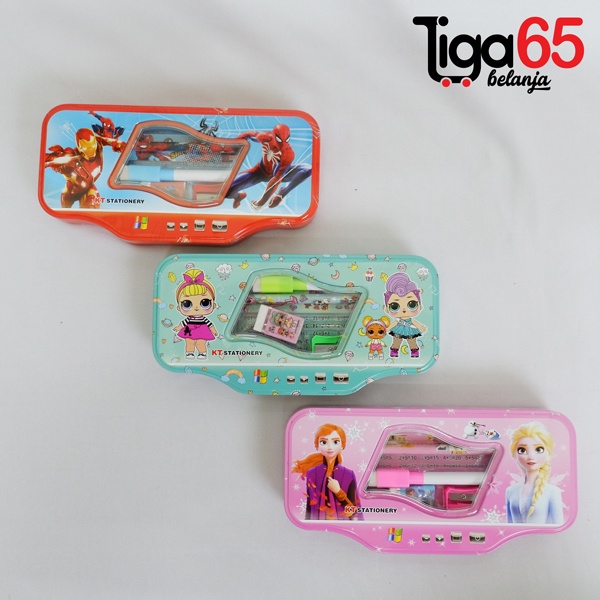 365 PENCIL CASE #40790 Tempat Pensil / Pouch Penyimpanan Besar / Pencil Case Magnet