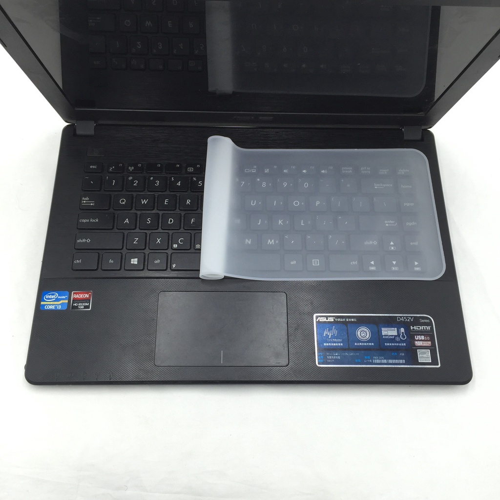 Cover Pelindung Keyboard Bahan Silikon Lembut Ultra Tipis Untuk Laptop 13-14 / 15-17 Inch