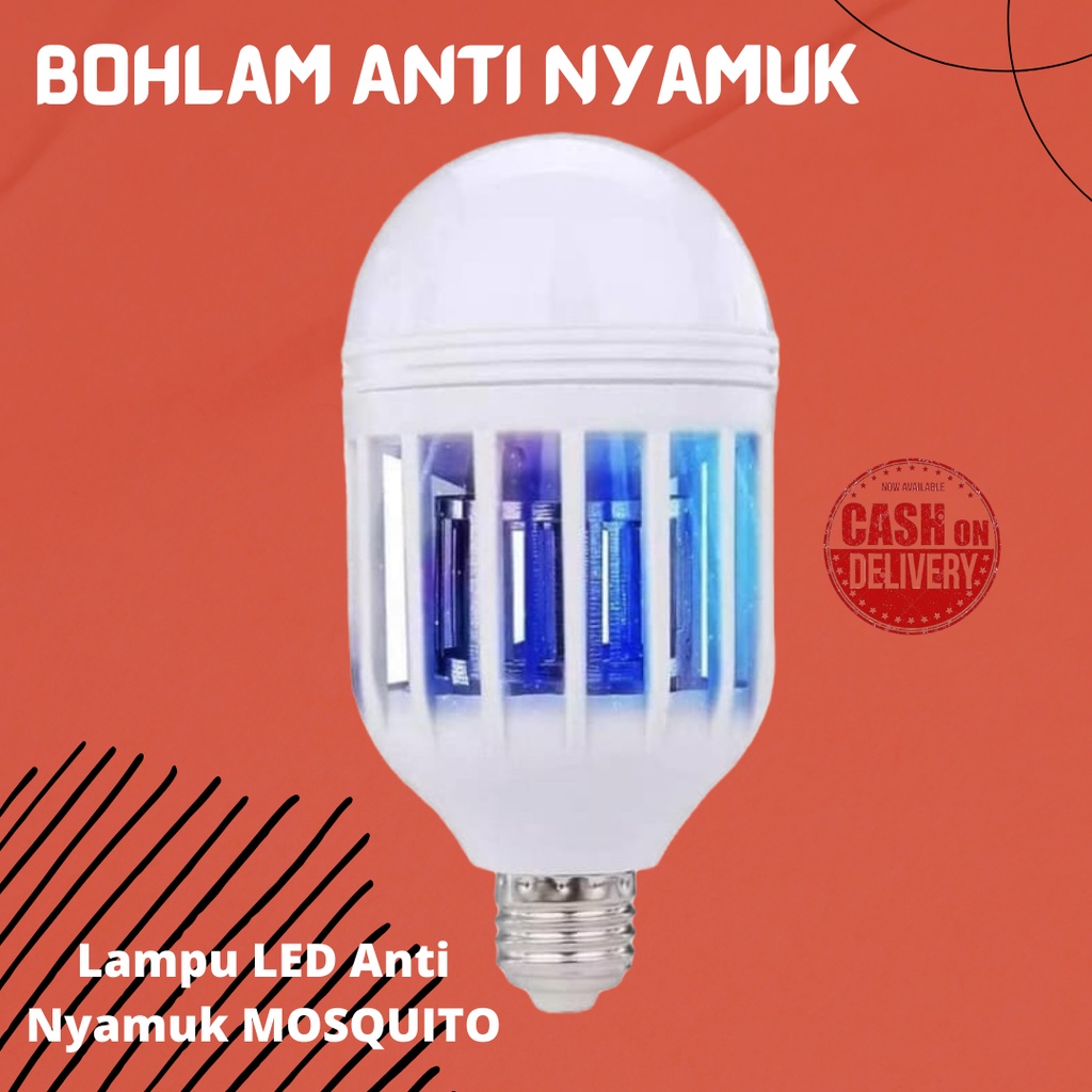 Gratis Bubble Bisa COD [Lampu Pembasmi Nyamuk] Mosquito Killer Lamp Pest Repeller 2 in1 E27 LED Bulb
