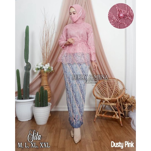 SET KEBAYA SITTA3/KEBAYA TULLE/KEBAYA MODRN/BAJU KEBAYA/KEBAYA PESTA/KEBAYA SUPER MEWAH/KEBAYA JUMBO-8
