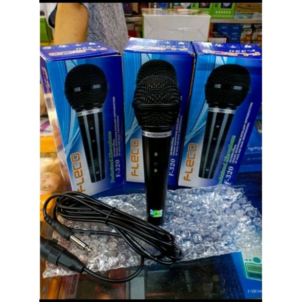 Microphone DYNAMIC Sony N-200 - Fleco F-320 Mic Kabel Karaoke Jack Colokan Besar 6.5mm