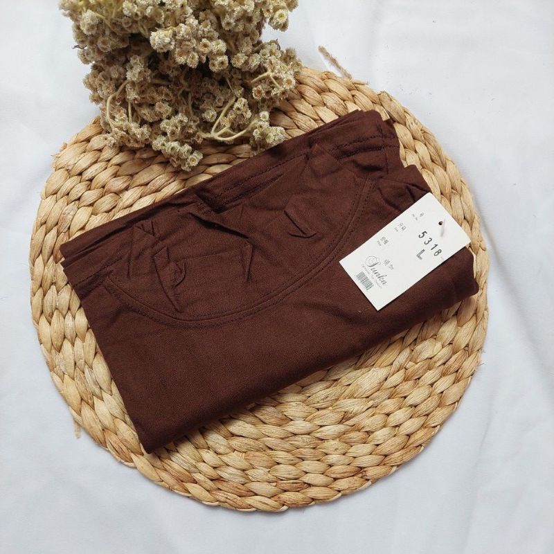 manset kerah Sunka/manset badan wanita/ manset kaos premium/ manset sunka part 1-Coffee