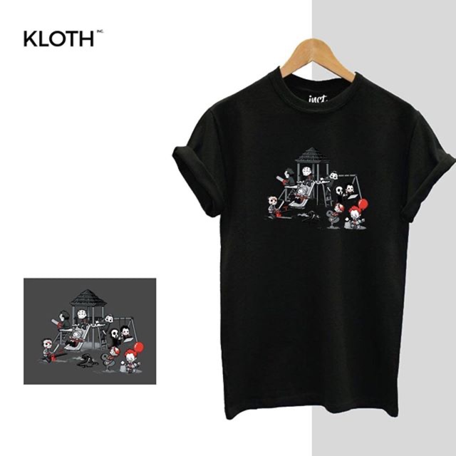 Kaos Graphic Tee Playground Freddy vs Jason Cotton Combed 24s Bisa Upgrade Lengan Panjang