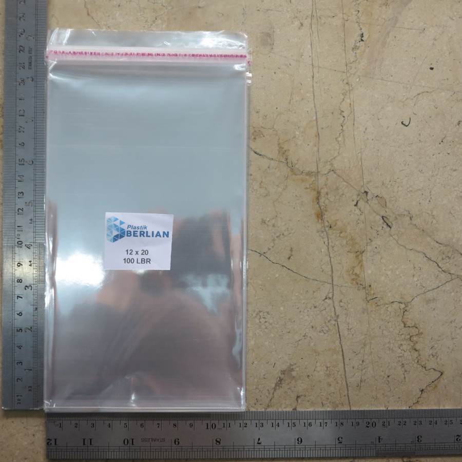 

12x20 cm Plastik Opp Seal Plastik Opp Lem Plastik Opp Bening Tebal 18 Micron Plastik Pashmina Plastik Kerudung