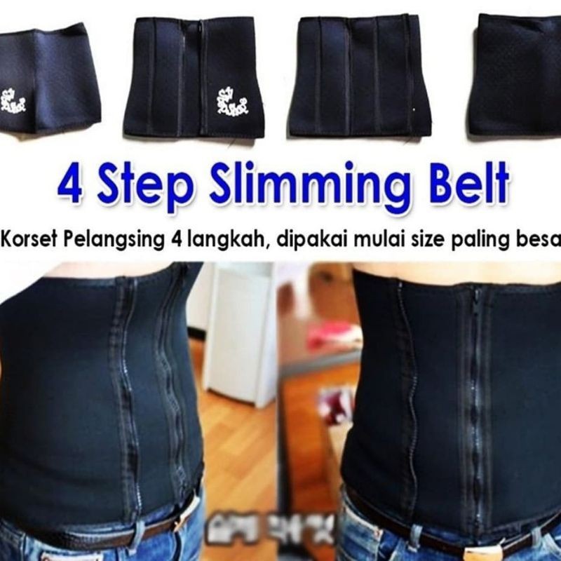 korset Pelangsing slimming belt  4 step body slim pengecil perut