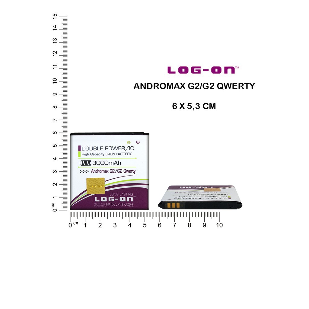 LOG - ON Smartfren Andromax G2 | G2 Qwerty H11239 Baterai Double IC Protection Battery Batre