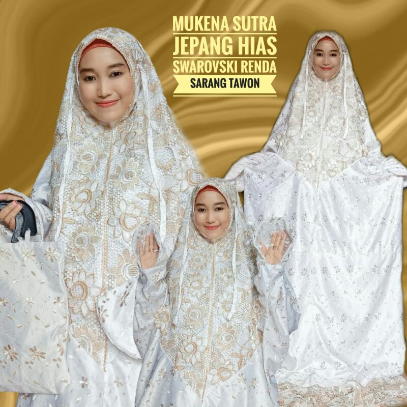 mukena terusan/ Mukena sutra jepang