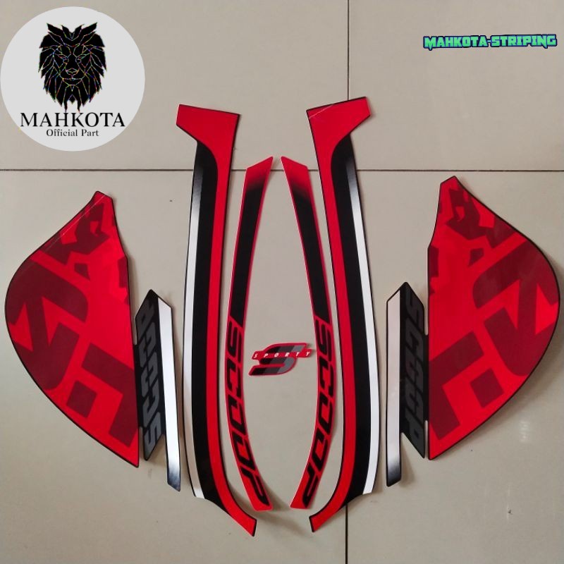 Striping Stiker Polet Sepeda Motor List motor honda scoopy 2021 merah list body standar terbaik term