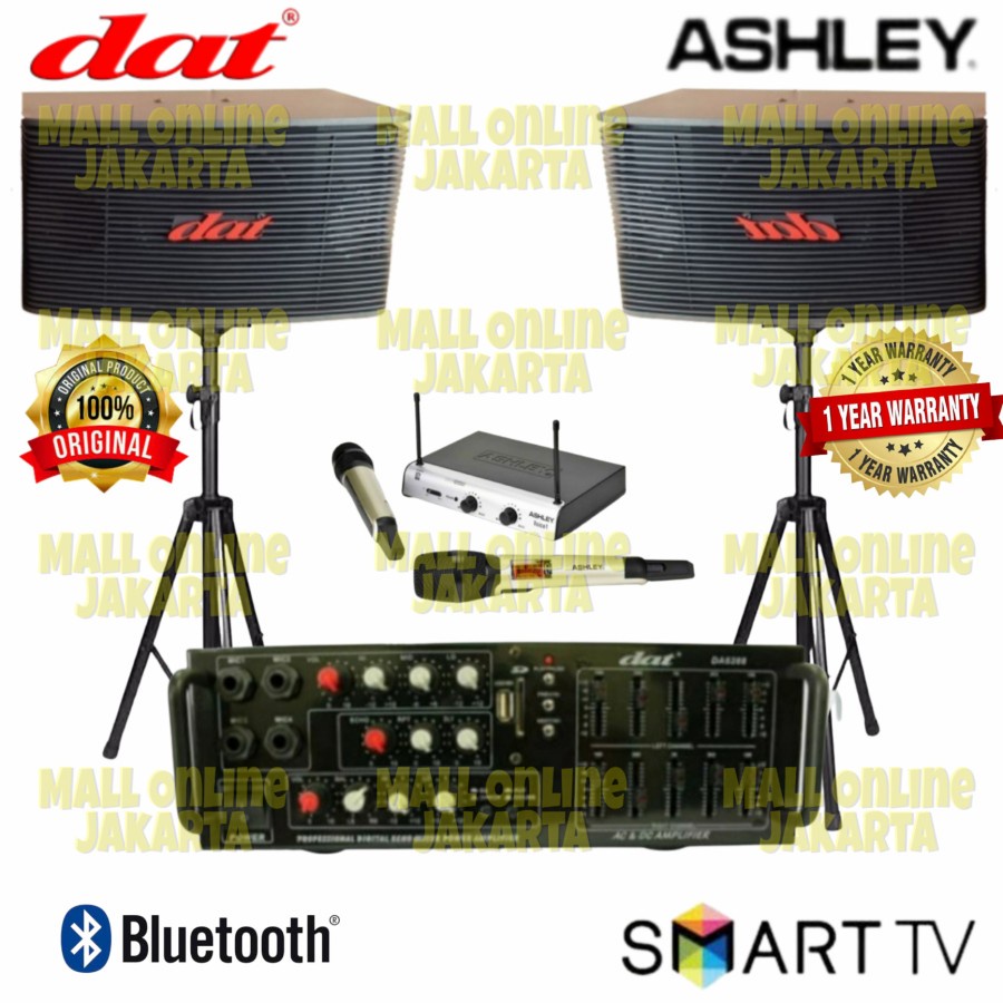 Paket karaoke dat 10 inch Original sound system SNI bluetooth wireless