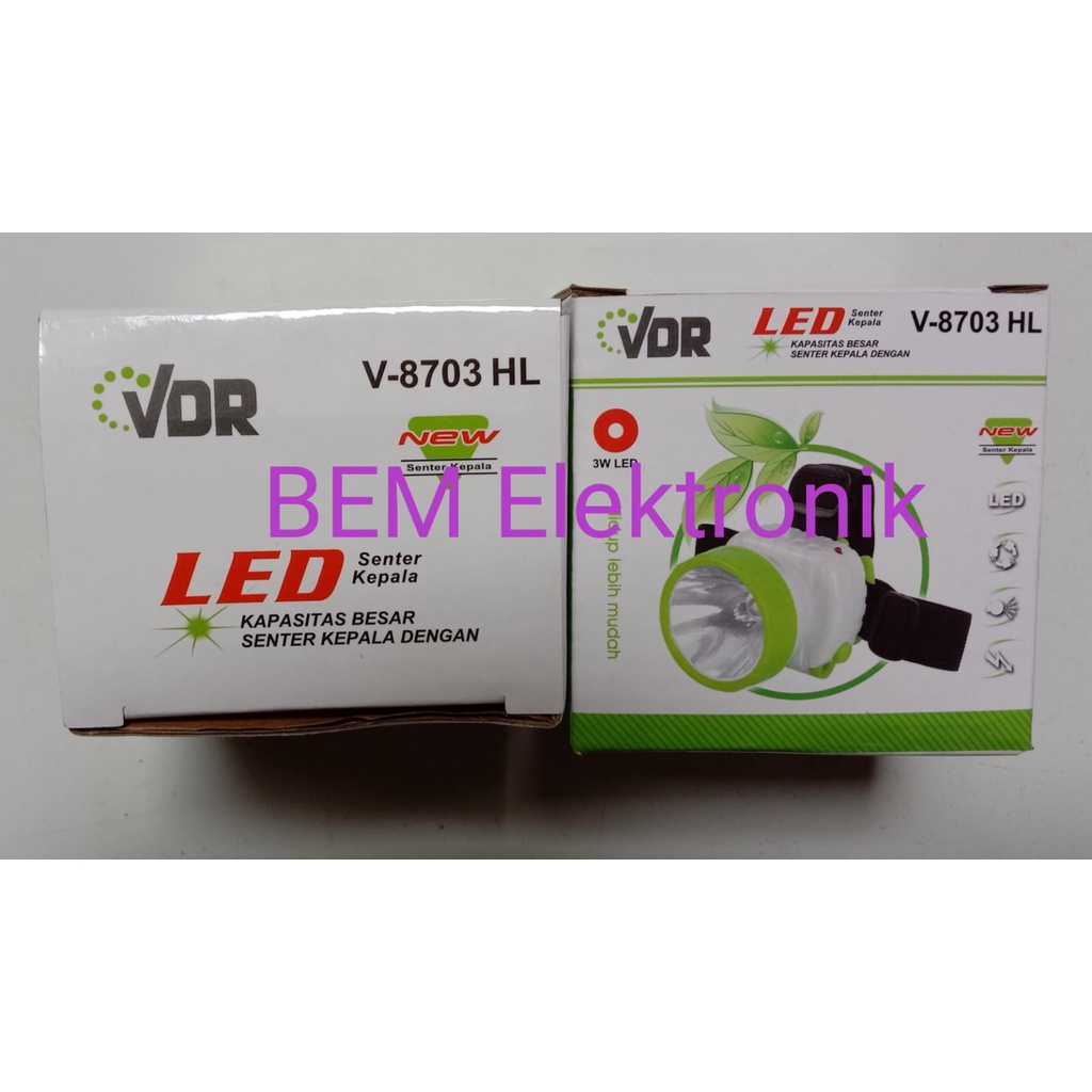 Senter Kepala 1Led 300Mah VDR V-8703 HL