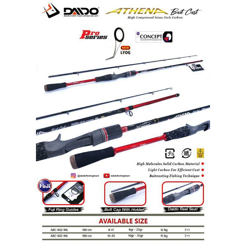 Joran BC / Baitcasting Daido Athena Pro Series
