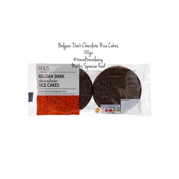 Marks Spencer Food Belgian Dark Chocolate Rice Cakes 100gr Snack Import