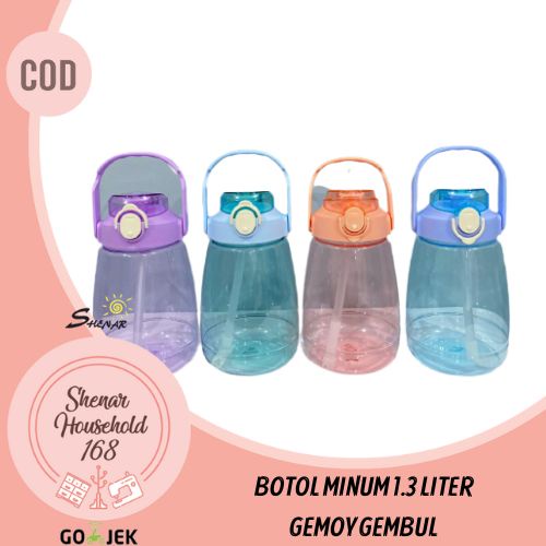 SHENAR BOTOL GEMOY GEMBUL BOTOL VIRAL ANAK DEWASA SEKOLAH BOTOL MINUM 1.3 LITER KOREA - BISA COD