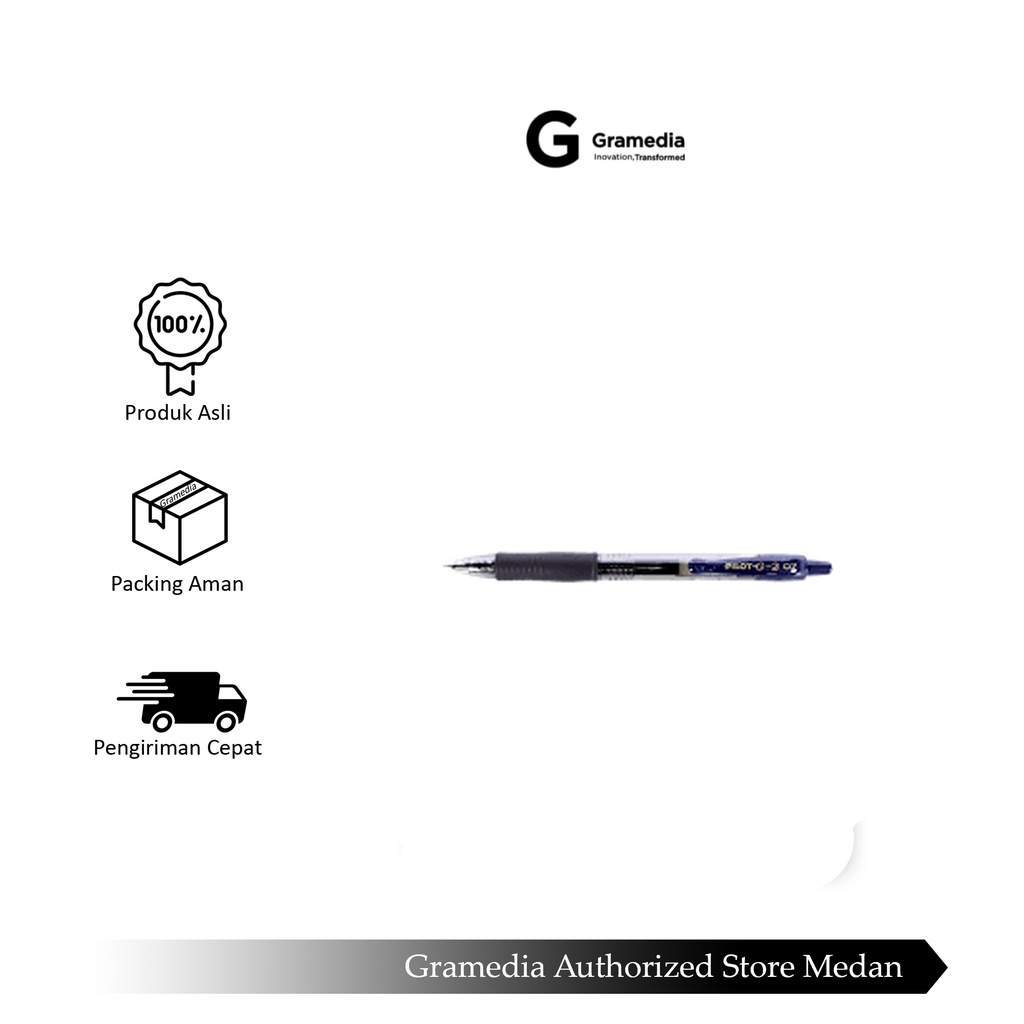 

Gramedia Medan - PILOT BL-G2 0.7 BLACK BLUE
