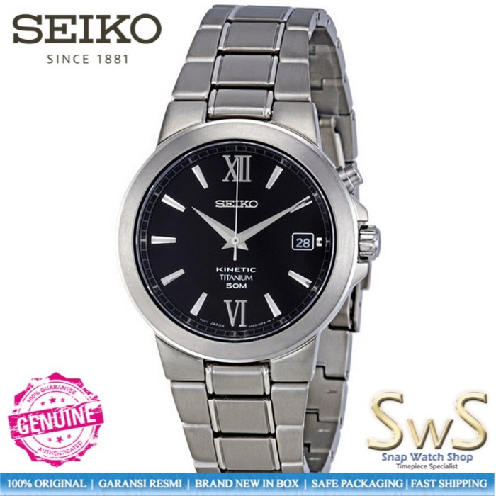 SEIKO Kinetic SKA483 SKA483P1 Titanium Original Jam Tangan Pria Automatic Garansi Resmi