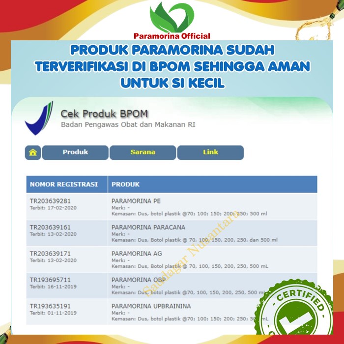 FONMYSHOP PARAMORINA MADU VITAN ANAK TERLAMBAT BICARA DAN JALAN PENAMBAH NAFSU MAKAN CACINGAN OBAT