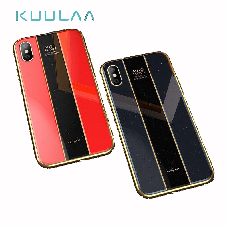 

KUULAA Casing Case Belakang Bahan Tempered Glass Shockproof Slim Mewah untuk Huawei Mate 20 Pro