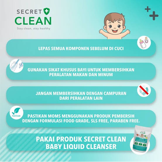 Secret Clean Baby Liquid Cleanser 450ml - Pembersih Dot Botol Perlengkapan Bayi