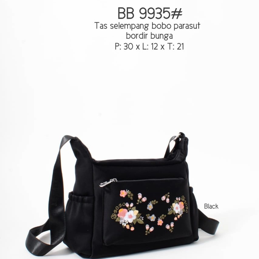 Tas Selempang Bobo Parasut Bordir Bunga #BB-9935