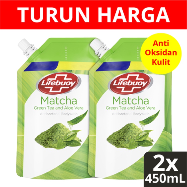Jual Lifebuoy Body Wash Refill Matcha Green Tea 450ml Twin Pack Shopee Indonesia