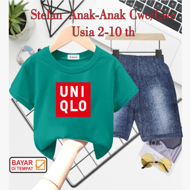 ((IB))SETELAN ANAK2 UNISEX SEMI JEANS/U4IQL0 DIGITAL SABLON