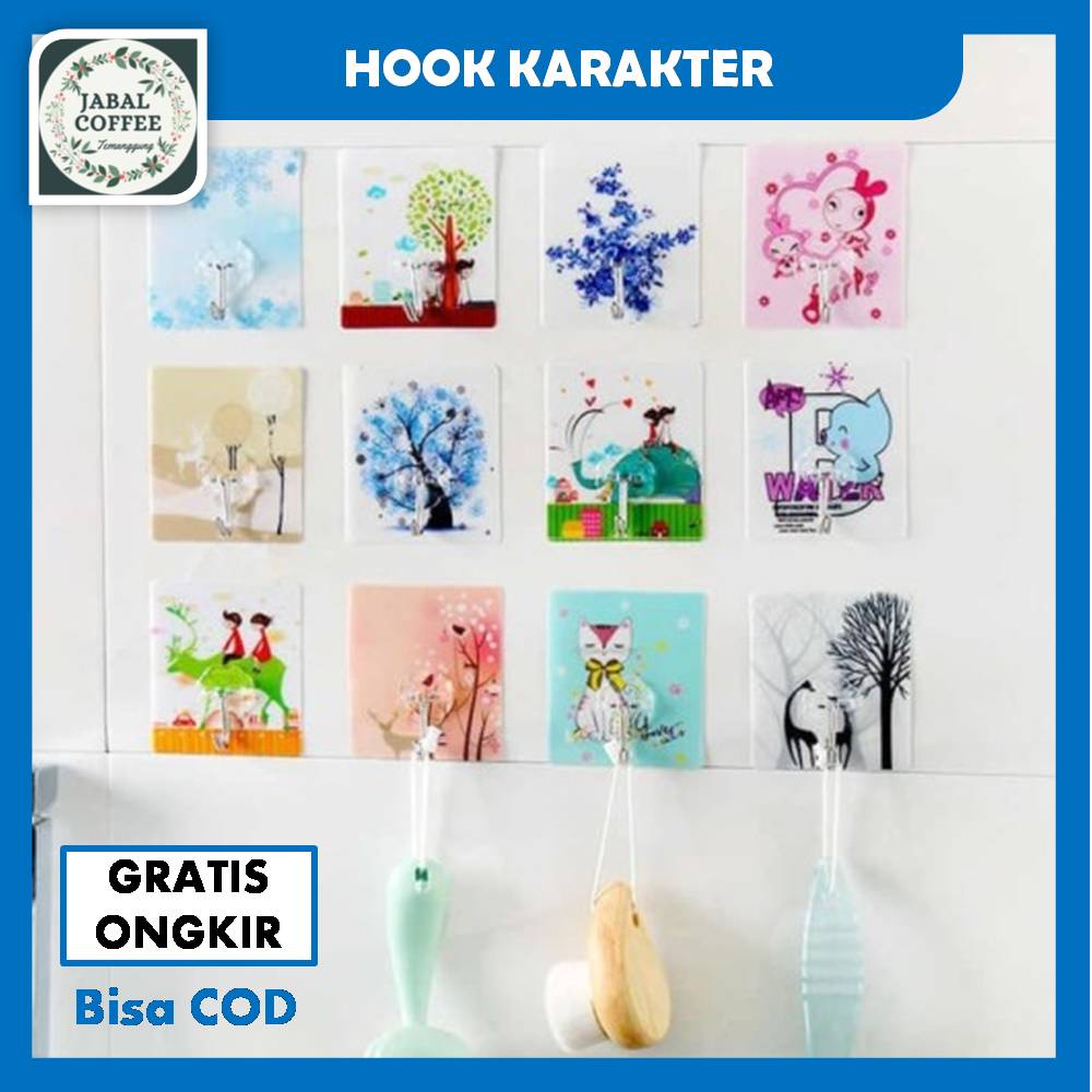 Gantungan Baju Tempel Karakter /  Gantungan Hook Karakter / Gantungan Dinding Hook Karakter J140