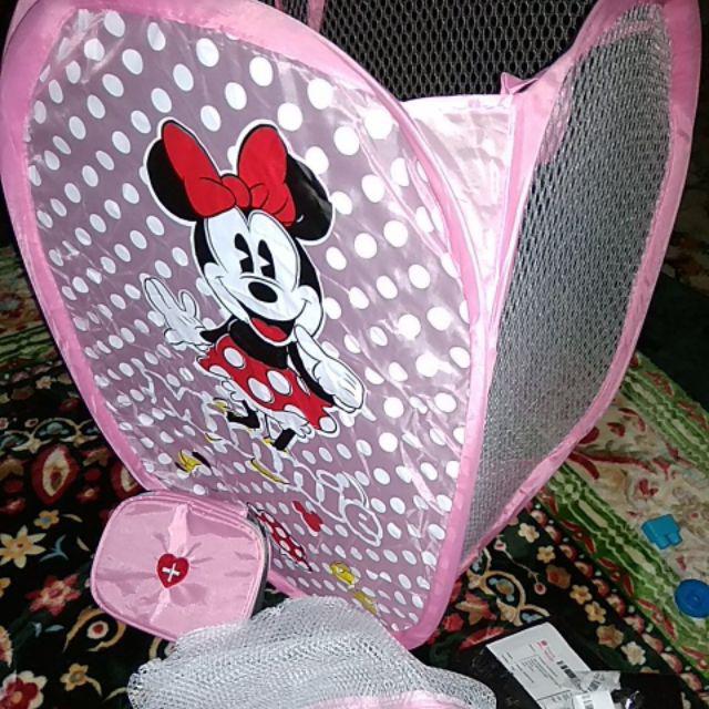 Keranjang Baju Kotor Lipat Jaring Karakter Laundry Bag Basket F230