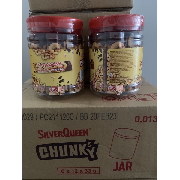 SILVERQUEEN CHUNKY BAR JAR / TOPLES 30 GR ( 1 TOPLES / 12 PC )