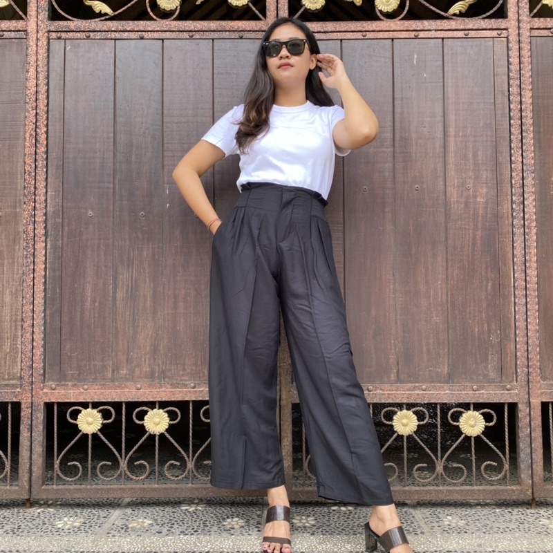 Kulot Rempel / Highwaist / Rayon pants +saku