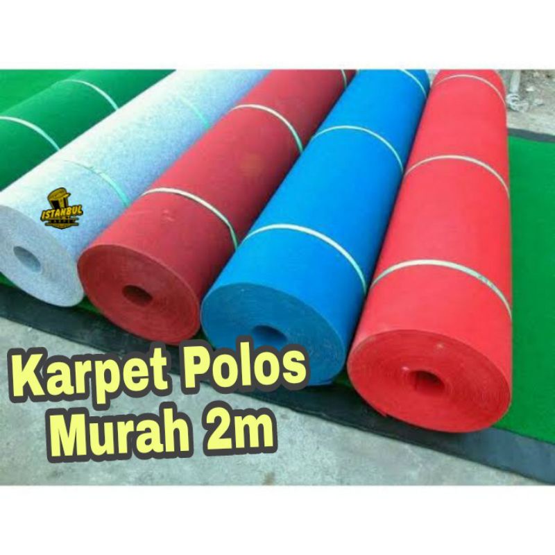 karpet 2 meter alas bludru polos meteran lantai murah lebar 2m karpet hotel rumah kantor pameran hal