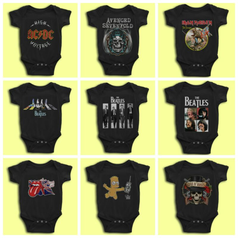 JUMPER BAYI BAND ACDC IRON MAIDEN THE BEATLES | BABY JUMPER BAND | BABY JUMPER PENDEK