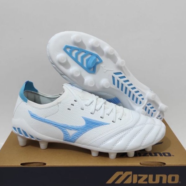 Sepatu Bola Mizuno Morelia Neo3 Beta White Blue Fg-sepatu bola mizuno-sepatu bola-mizuno