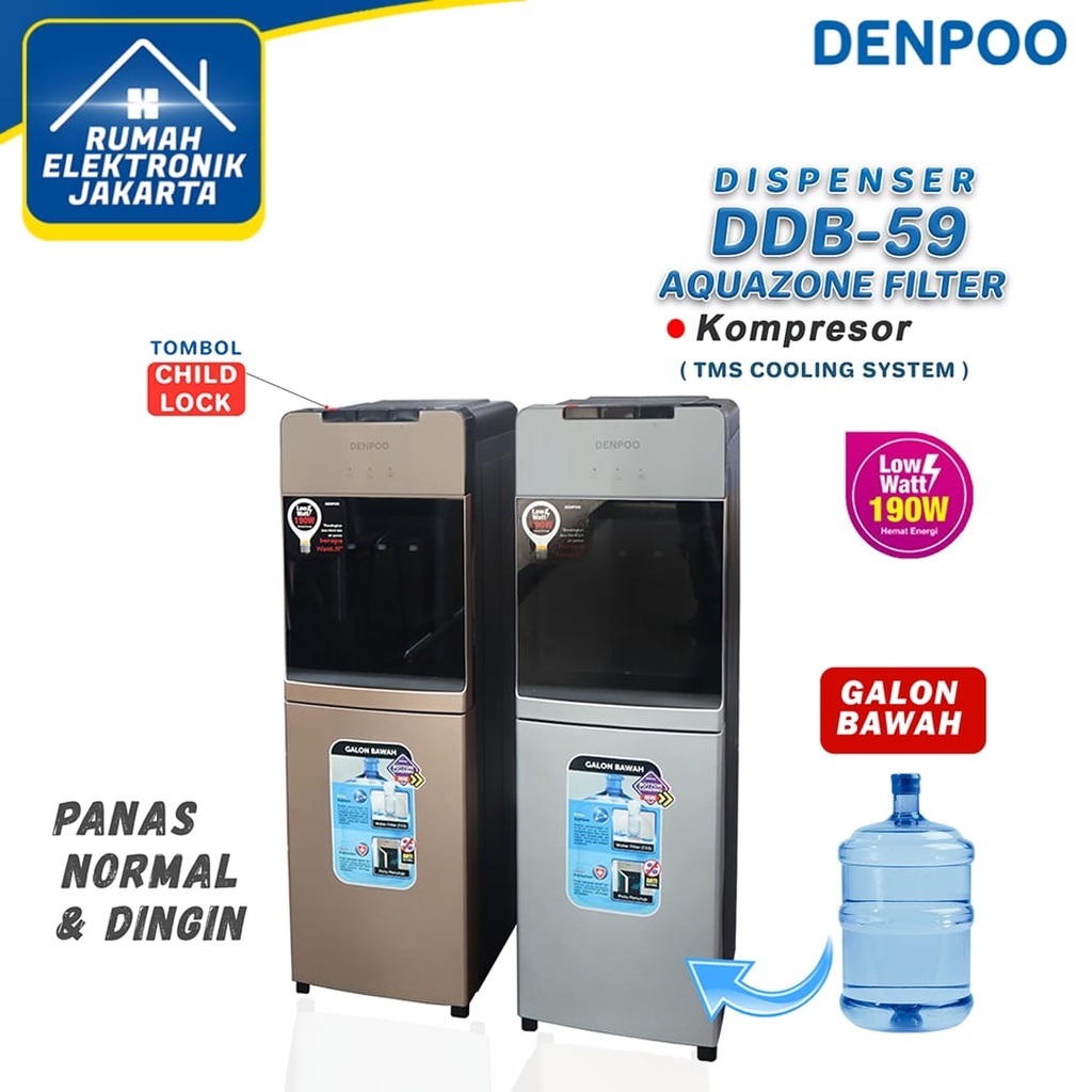 Jual Dispenser Ddb Denpooo Galon Bawah Aquazone Filter Indonesia Shopee Indonesia