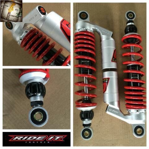 SHOCK BREAKER BELAKANG TABUNG ATAS MEREK REDIT GP 299 UK 360MM MERAH