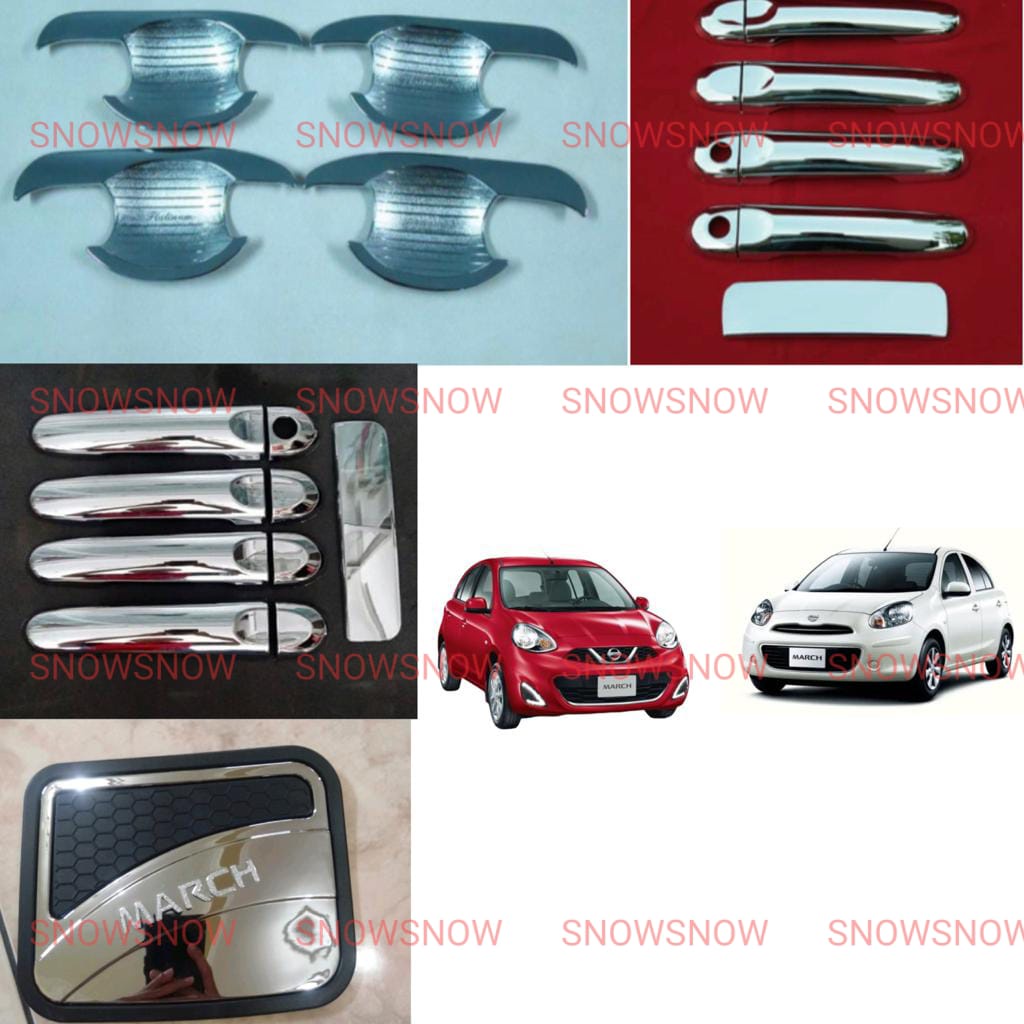 Paket Outer Handle Tank Cover Platinum Nissan March 1 2 Lubang 4pcs 5 pcs Chrome