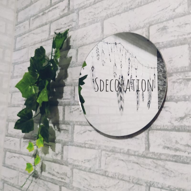 cermin bulat diameter 60 cermin aesthetic