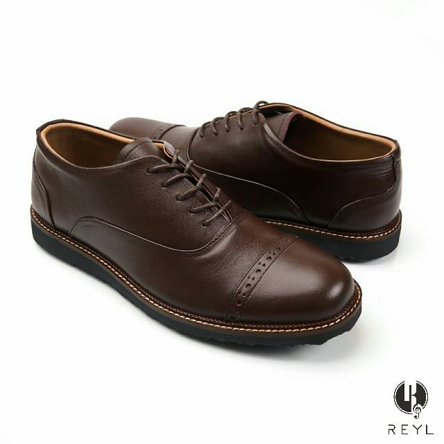 REYLMAN JAZZ Sepatu Pantofel Pria Kulit Asli Pentofel Formal Oxford Kerja Kantor Casual Pesta Kondangan Pantopel Flat Big Size