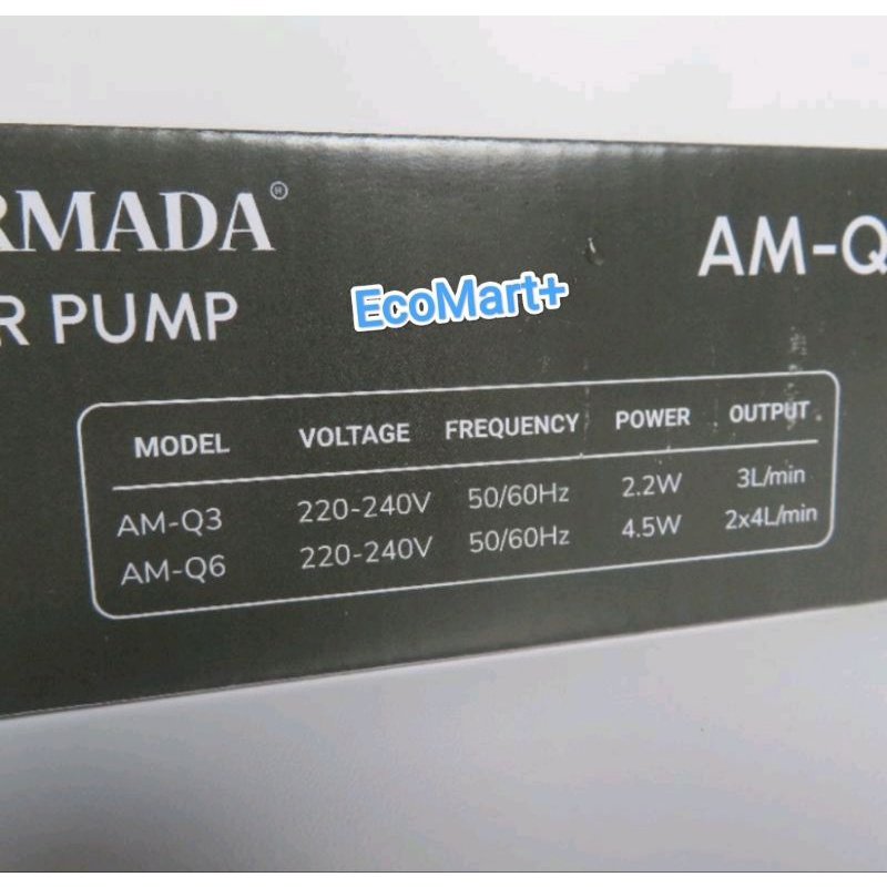 Air Pump Armada AM AP Q3A / AM Q3 Low Watt Aerator/Air Pump 1 Lubang/output