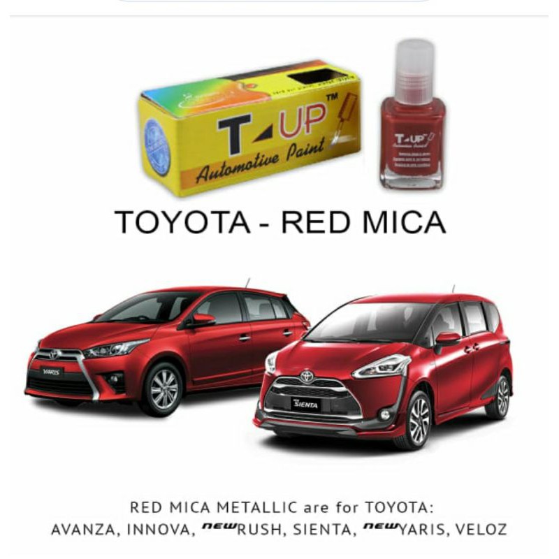 T-Up cat oles toyota red mica contoh cat toyota merah maroon sample cat red mica toyota