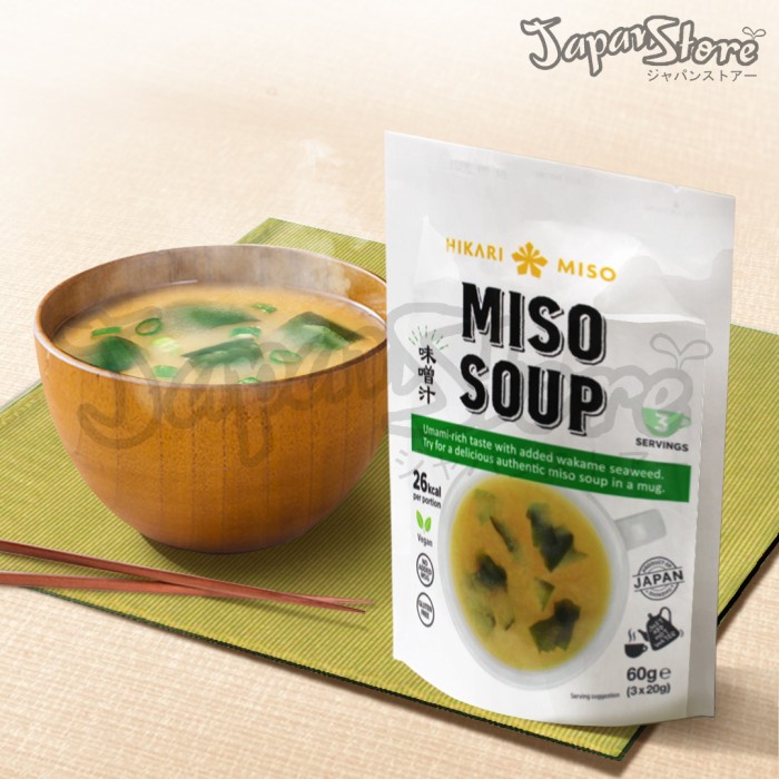 

NEW Hikari Instant Miso Soup - Wakame [3 Porsi] [Non MSG]