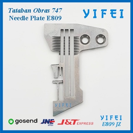 Tataban Mesin Obras Benang empat 747/Needle Plate YIFEI E809