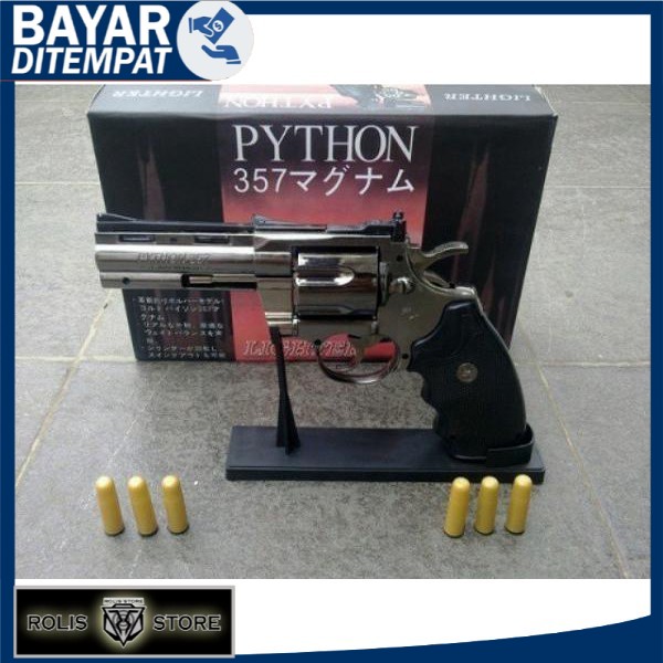 Korek Api Python 357 ( Korek Pajangan, Koleksi, Korek Pistol, Korek Python, Las Jet )