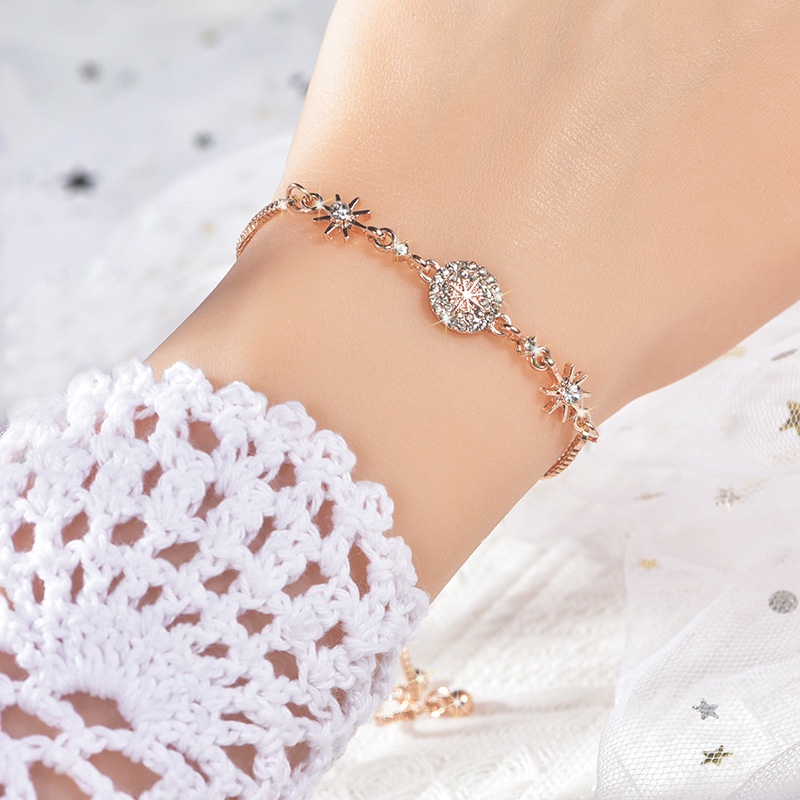 Co Co Gelang Tangan Elastis Adjustable Motif Bintang Untuk Perhiasan Wanita